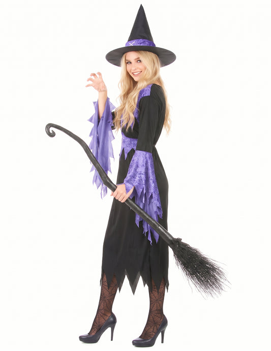 Disfarce de bruxa com chapéu mulher Halloween