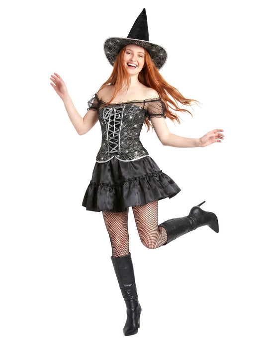 Disfarce bruxa sexy com corpete mulher Halloween