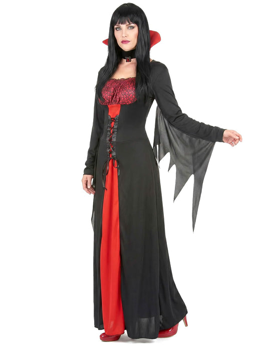 Disfarce vampira elegante mulher Halloween
