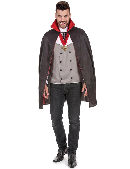Disfarce vampiro cinzento homem Halloween