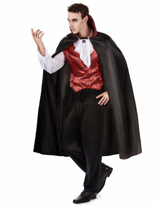 Disfarce vampiro vermelho homem Halloween