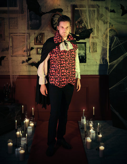 Mise en situation du déguisement vampire pour homme