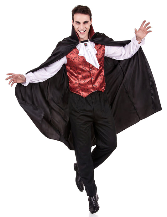 Disfarce vampiro vermelho homem Halloween
