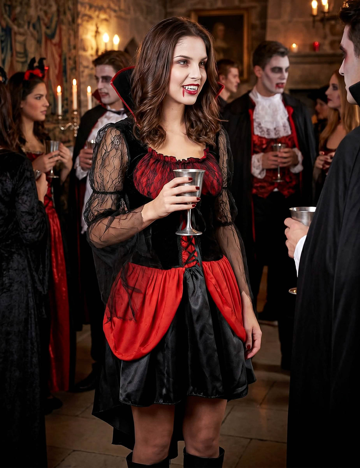 Disfarce de vampiro sexy mulher