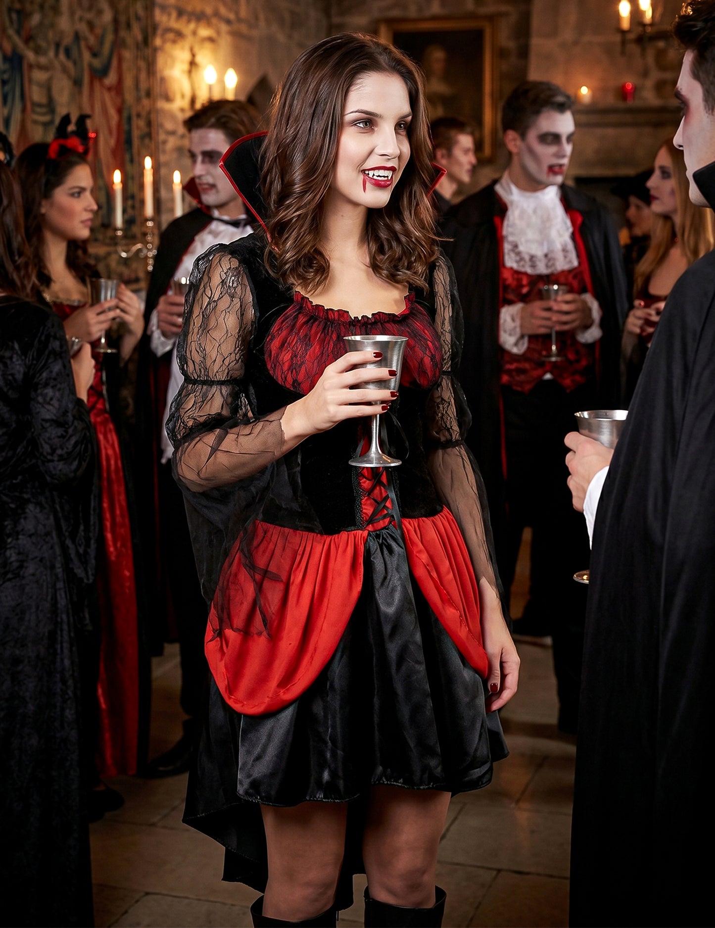 Disfarce de vampiro sexy mulher