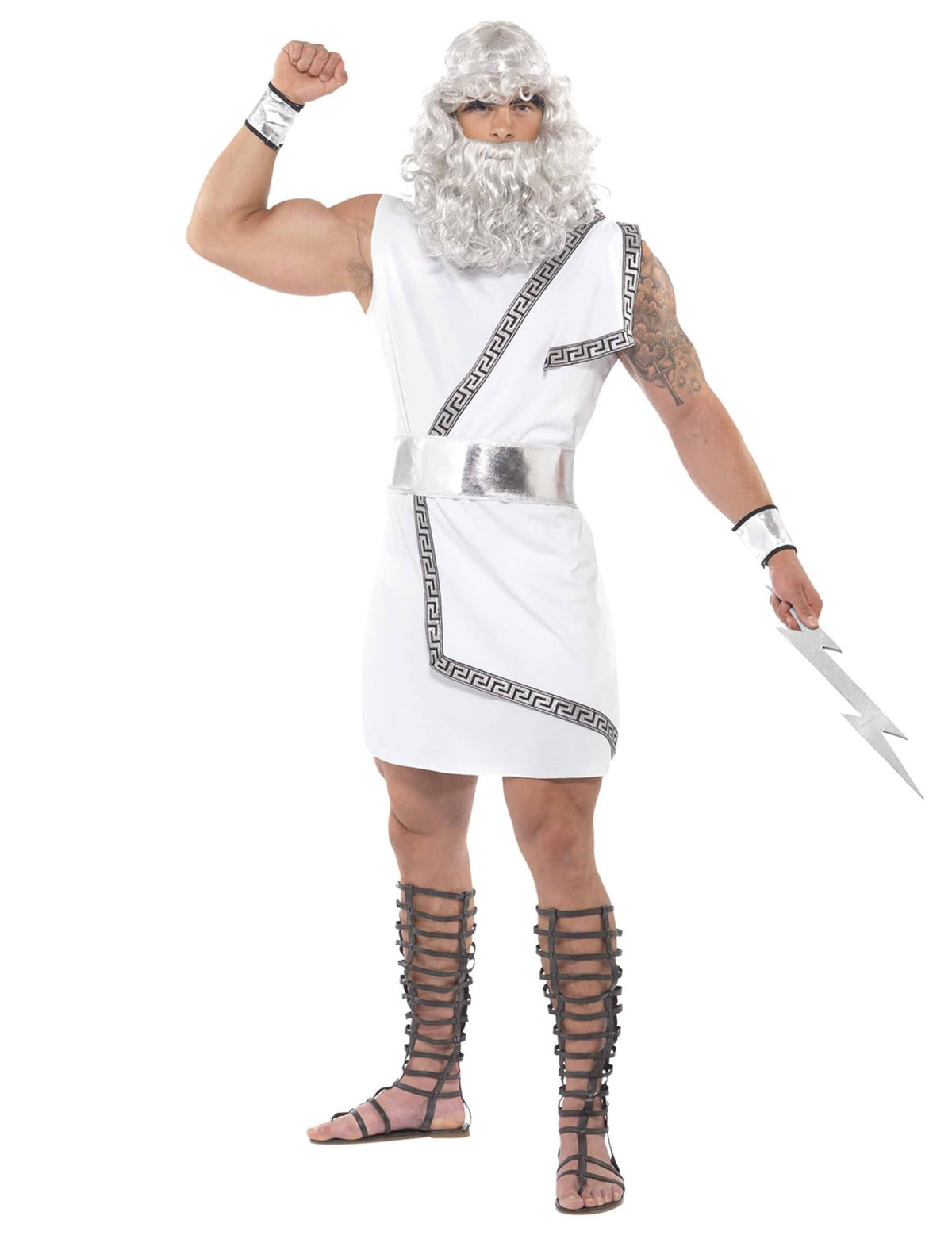 Éclair et accessoires du déguisement de Zeus pour homme