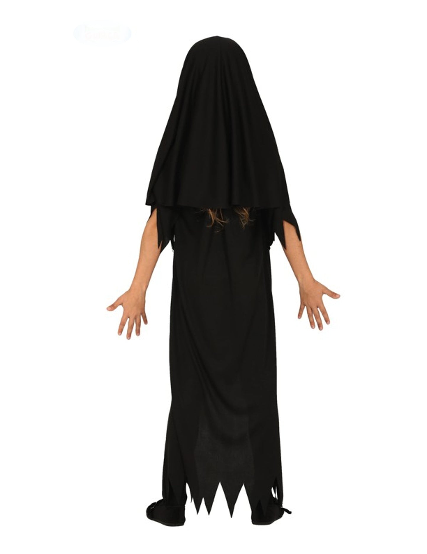 Vue de dos du déguisement zombie nonne pour fille