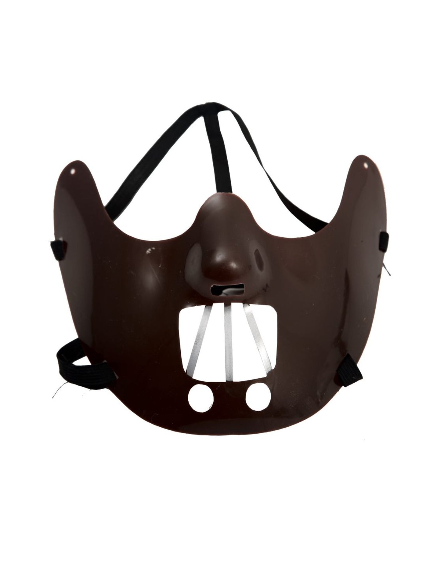Demi-masque cannibale pour adulte marron