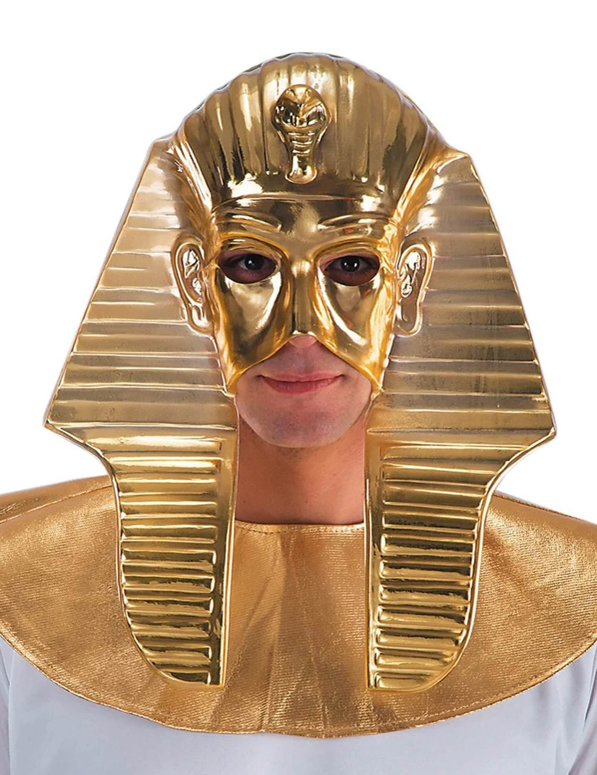 Meia máscara de faraó para homem dourado