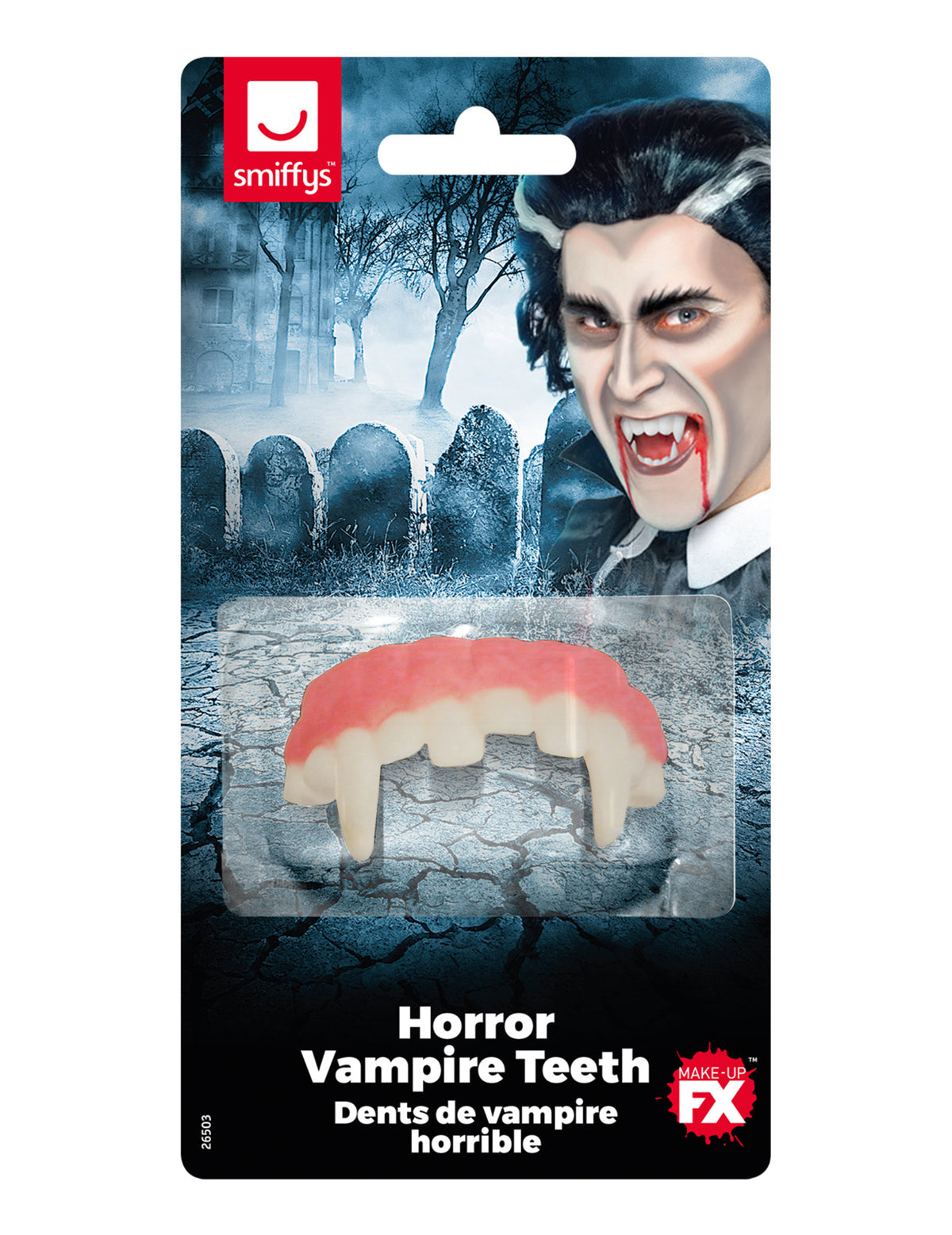 Emballage du dentier de vampire pour adulte