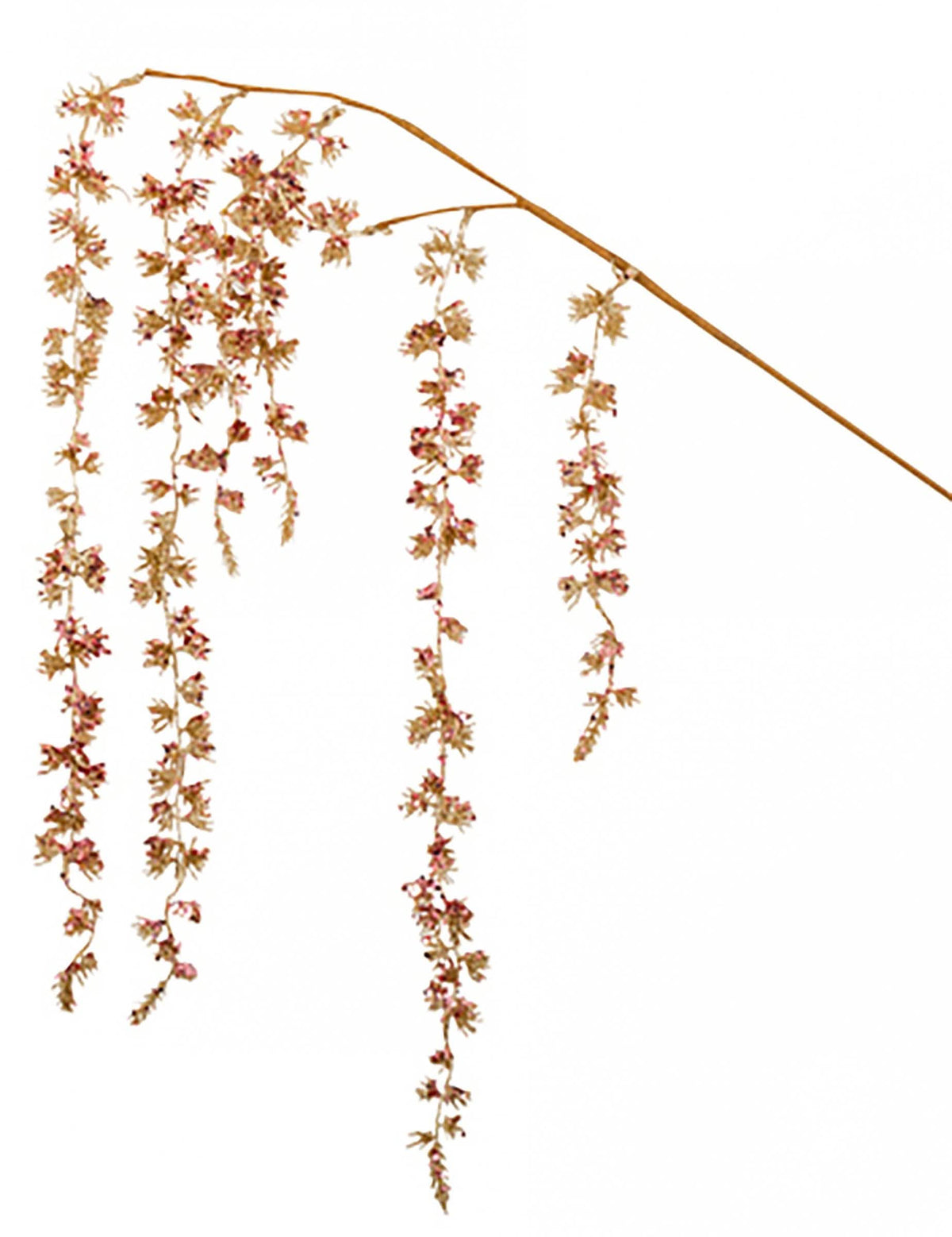 Descida de ramos para decoração feérica ouro rosa com lantejoulas