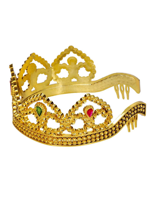 Diadema de rainha dourada