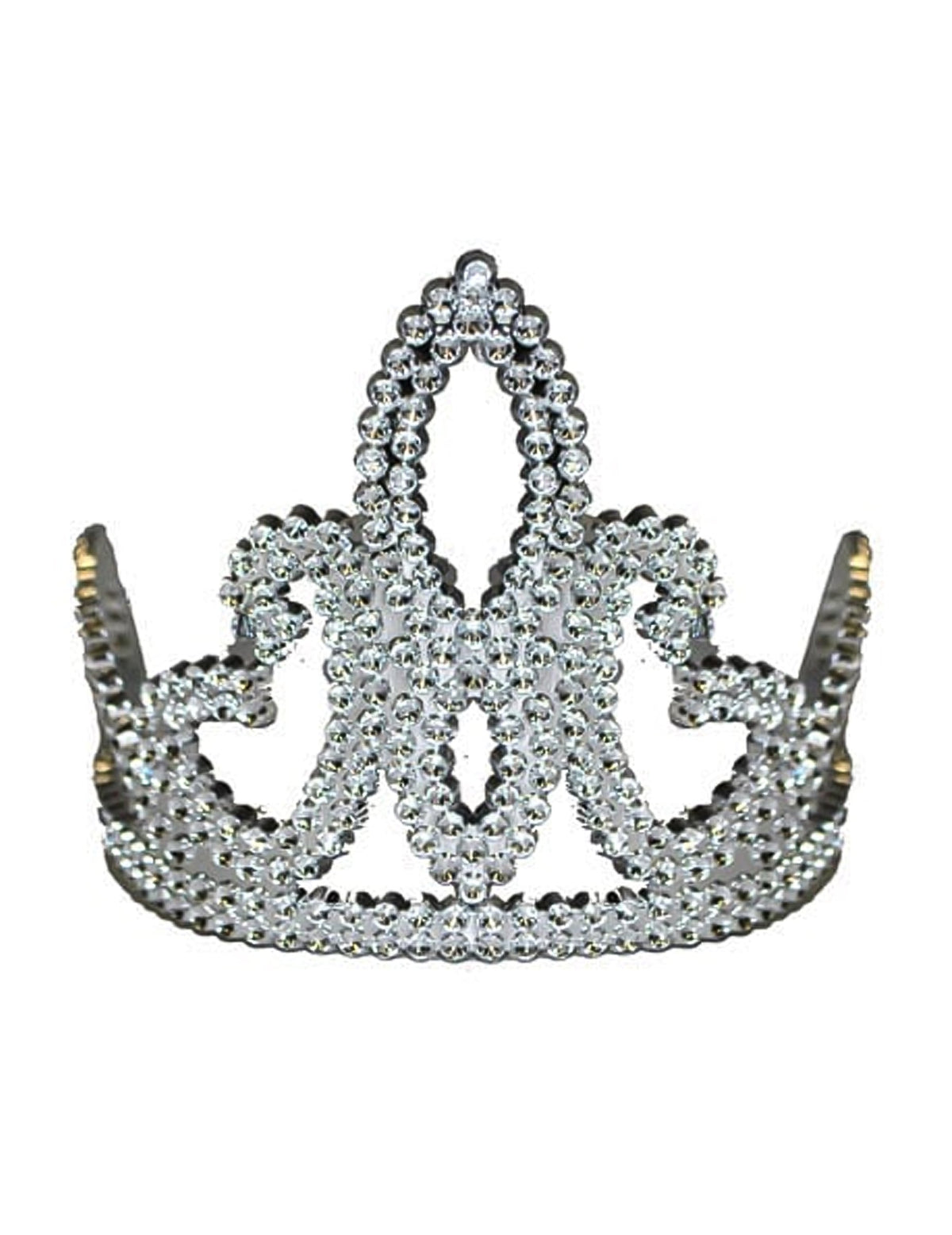 Diadème princesse pour fille argenté avec strass