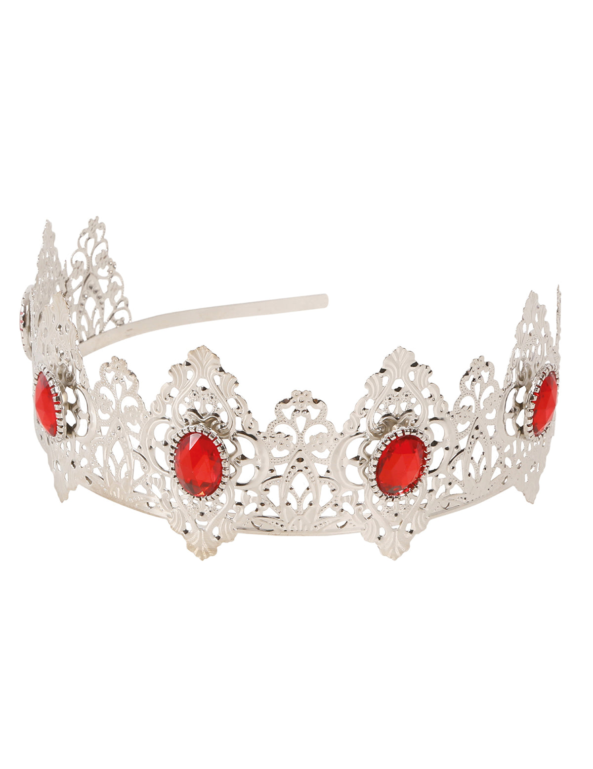 Vista de perfil da tiara de princesa para adulto