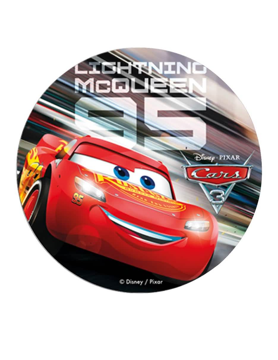 Disco de hóstia Carros para criança vermelho com Flash McQueen