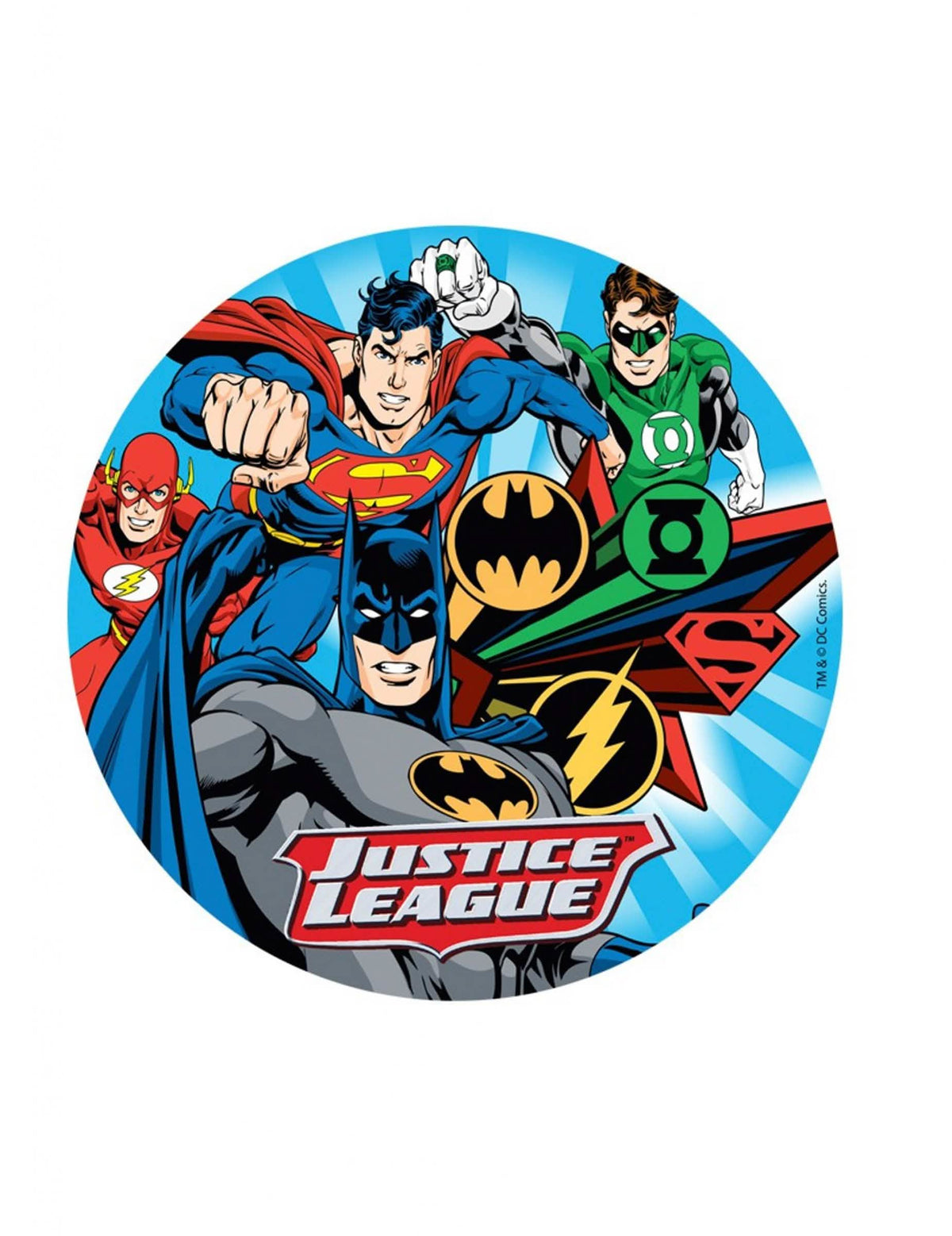 Disque azyme Ligua dos justiceiros para criança multicores com Batman e Superman