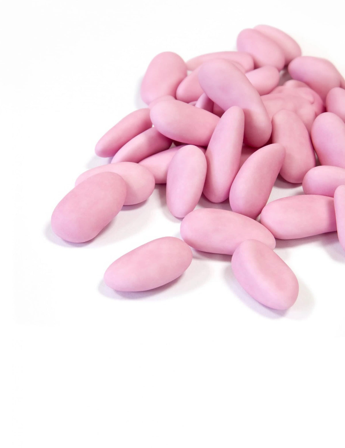 Amêndoas de dragée para comunhão cor de rosa