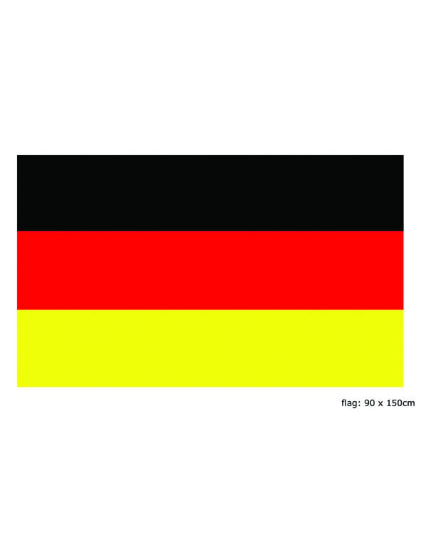 Drapeau Allemagne pour supporter noir rouge et jaune