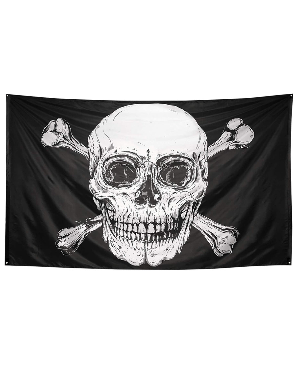 Bandeira pirata Jolly Roger para decoração black and white