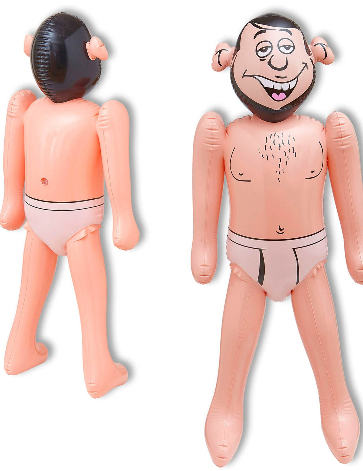 Cônjuge carry me para adulto bege com barba preta e slip branco