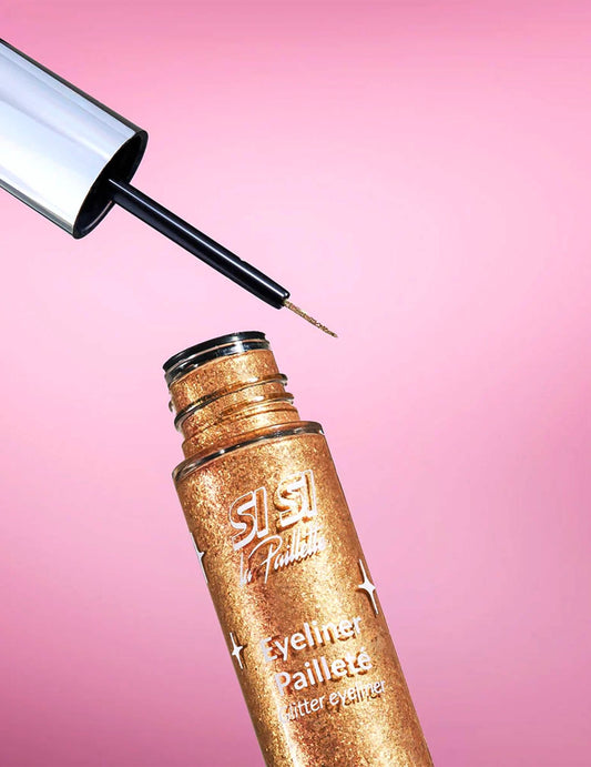 Eyeliner com glitter ouro metálico Si si la paillette™