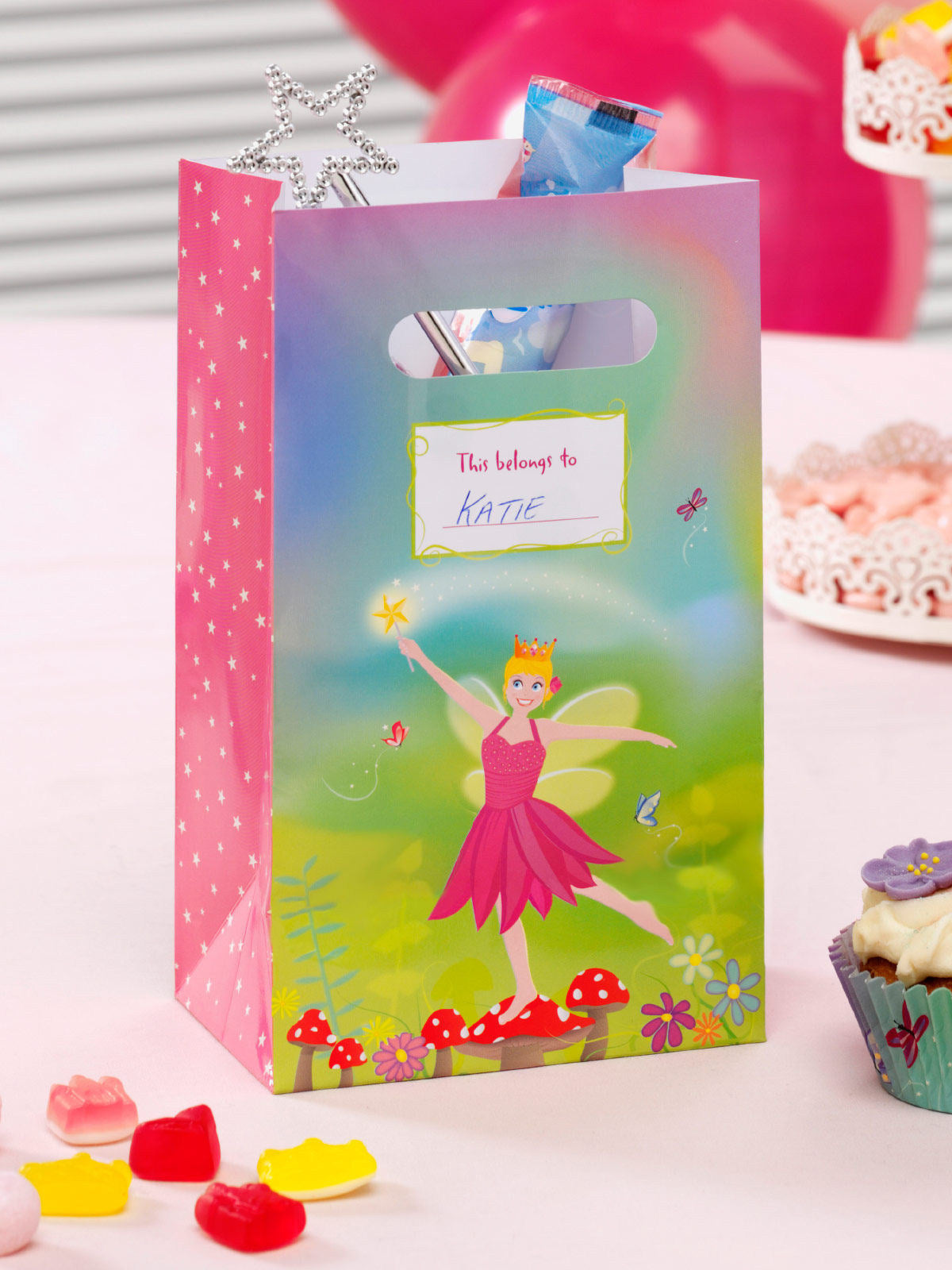 Sacs de fête Fée pour enfant rose et vert