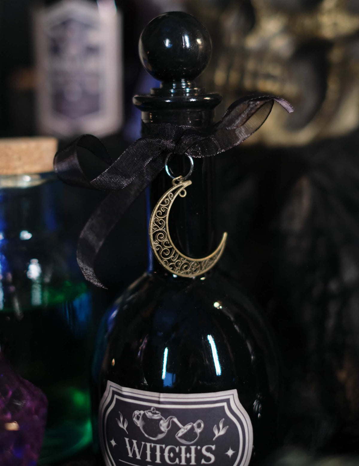 Frasco de bruxa de magia negra 19,5 cm
