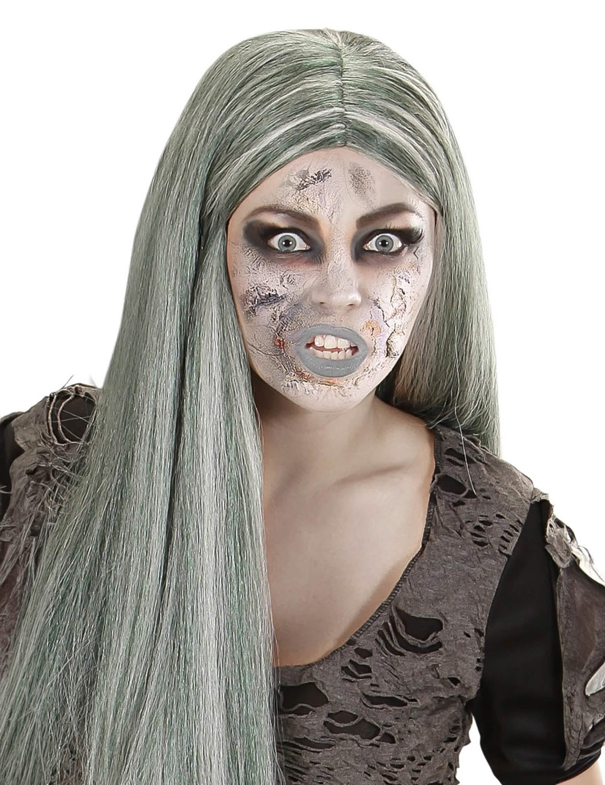 Maquilhagem para pele de zombie para adulto halloween com efeito craquelado realista
