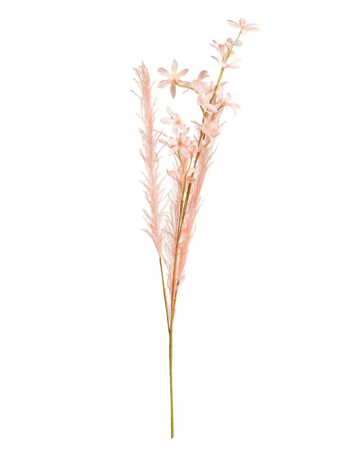 Fleurs de jasmin artificielles cor de rosa pastel sur tige