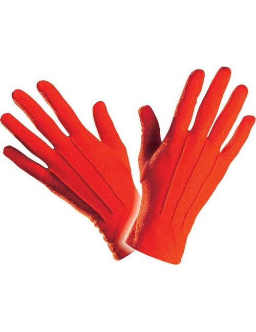 Gants courts pour adulte rouges