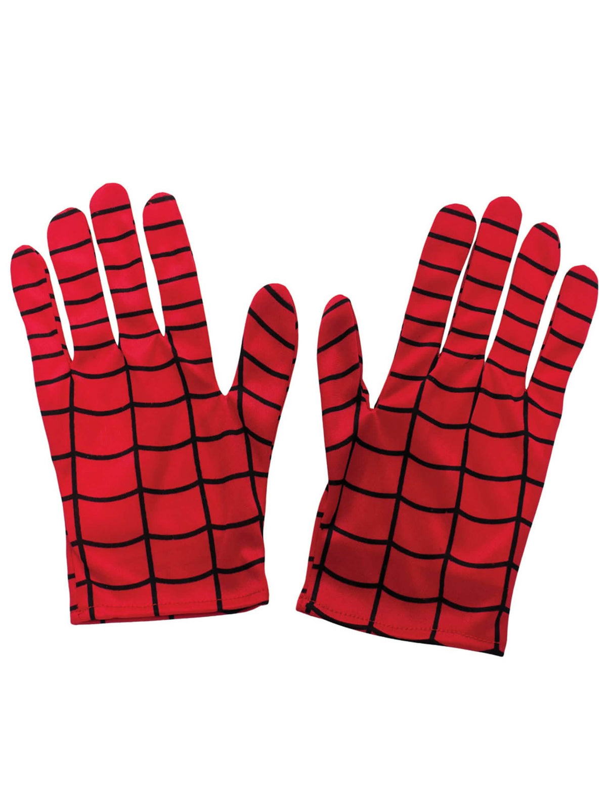 luvas Spiderman para criança vermelhos com motivo de teia de aranha preto