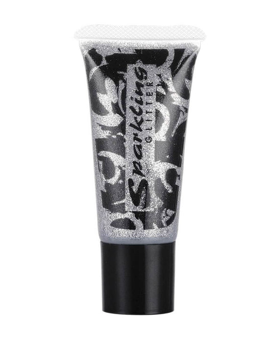 Gel de brilhantes prateado