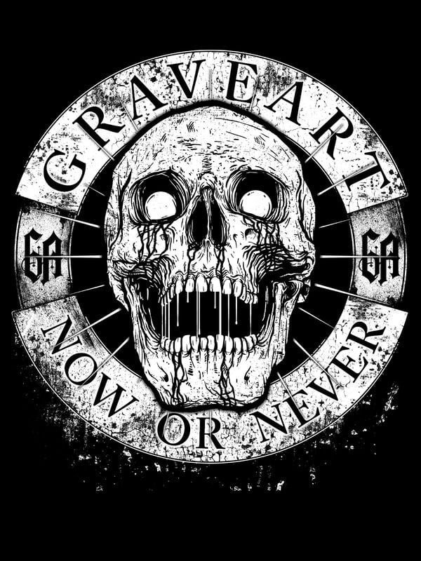 Détail de l'imprimé graphique du T-shirt tête de mort