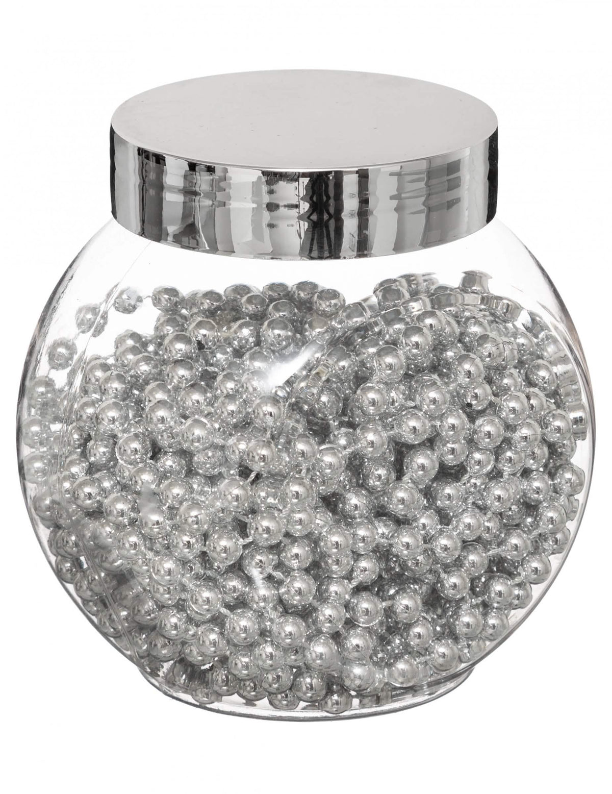 Fio de pérolas decoração de mesa para festa prateadas