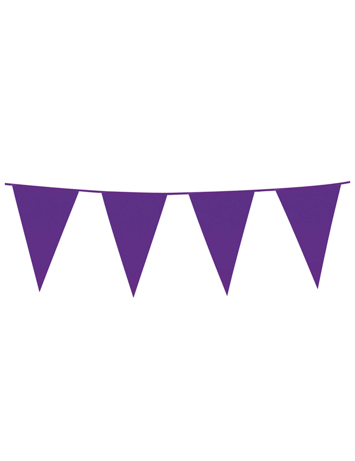 Guirlande à fanions pour décoration de fête violette 10m