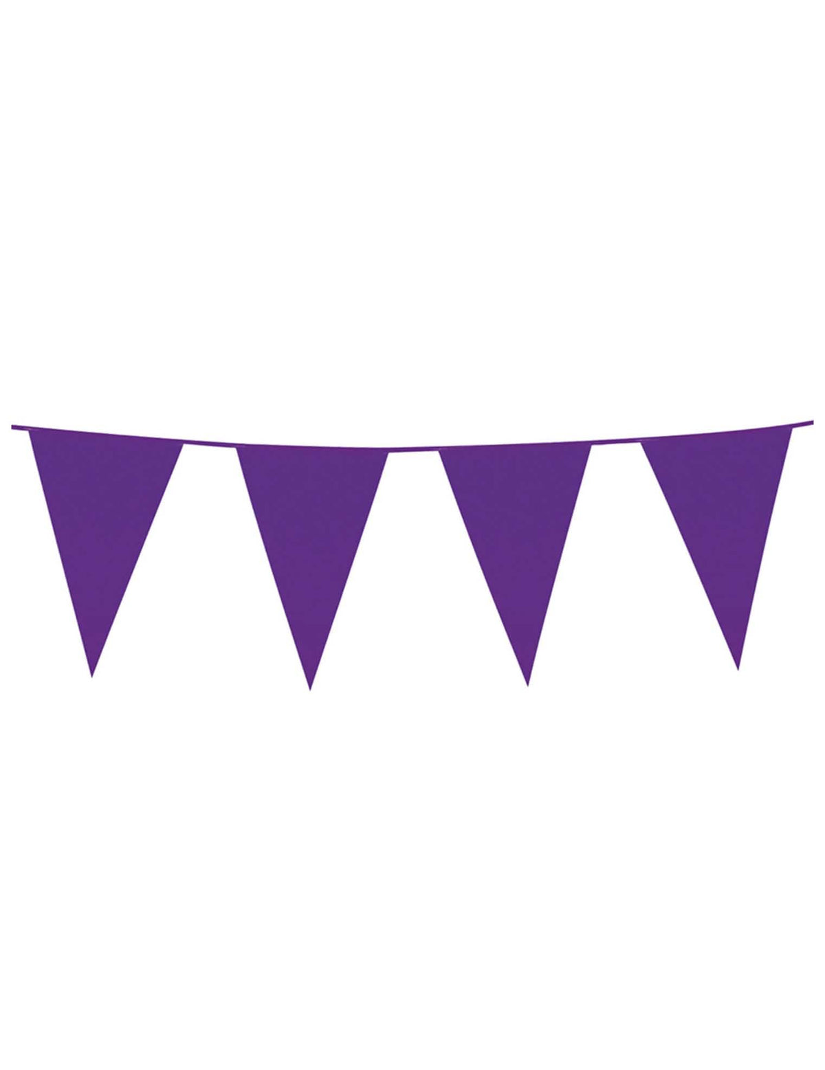 Guirlanda de bandeirolas para decoração de festa roxa 10 m