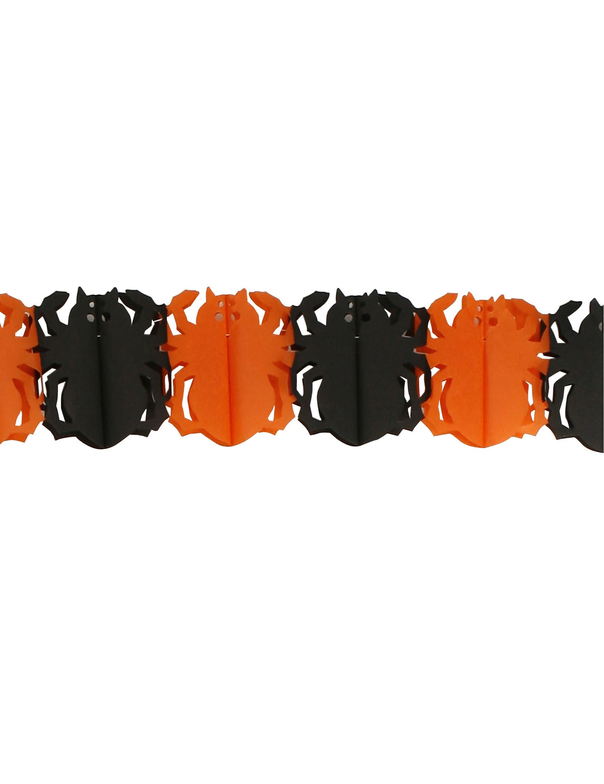 Guirlande en papier araignées pour Halloween orange et noir