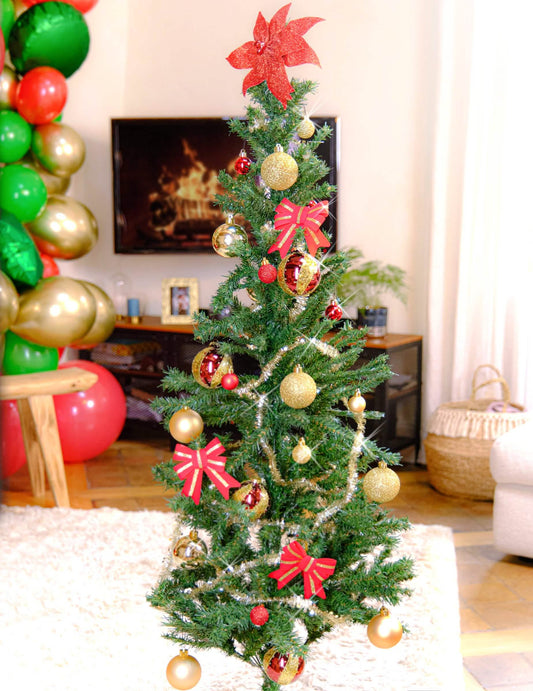 Mise en situation sur un sapin de la guirlande de sapin étoiles