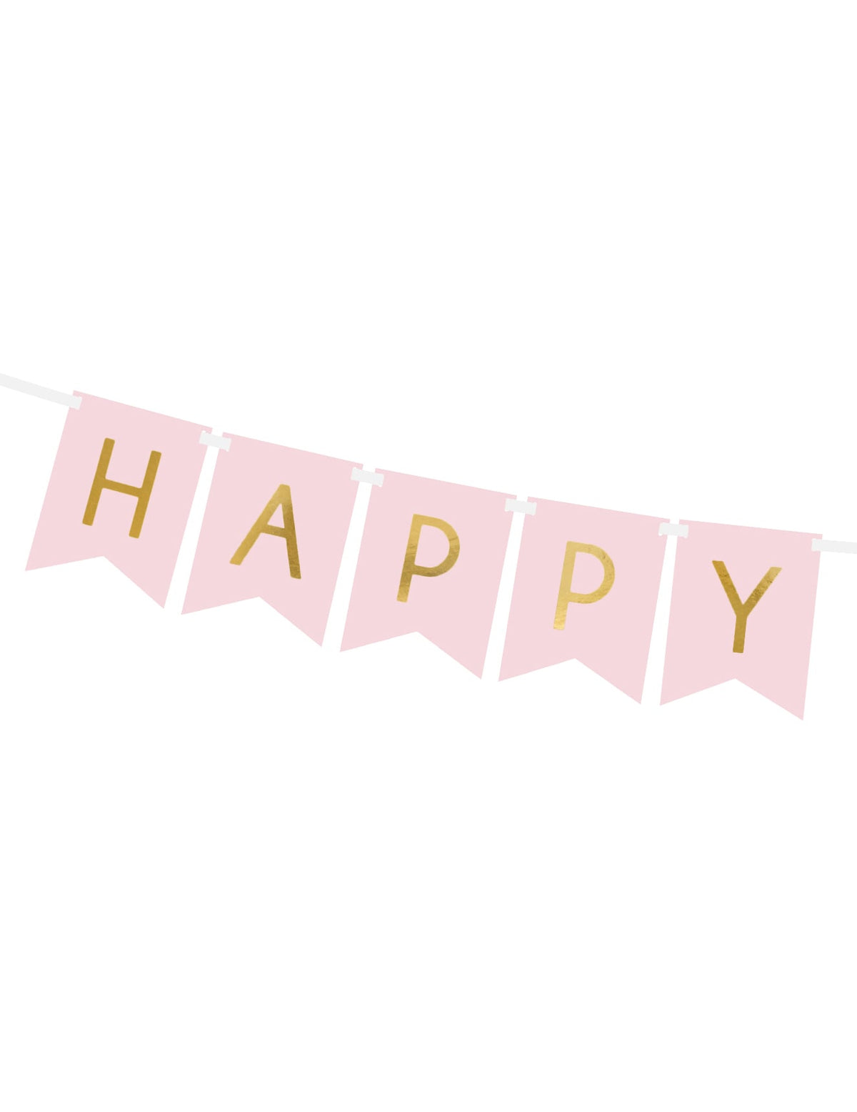 Détail du mot HAPPY de la guirlande en carton Happy Birthday