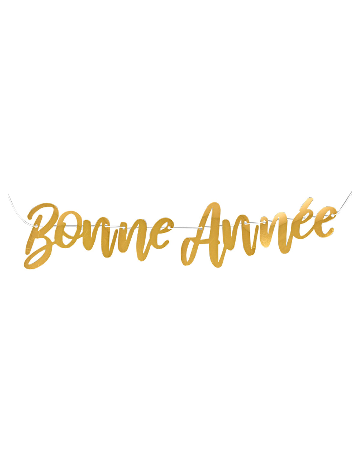 Guirlande Bonne Année pour décoration de fête dorée