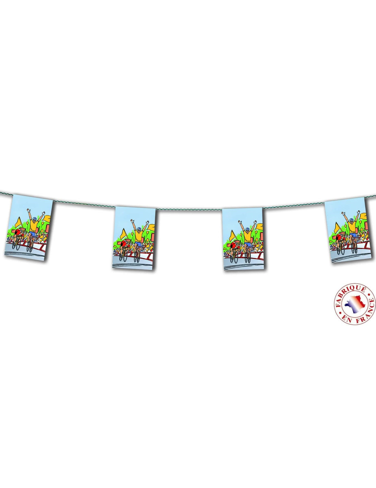 Guirlanda de papel ciclista para decoração multicores