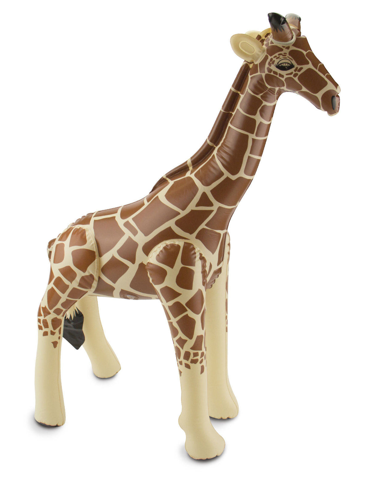 Décoration gonflable girafe pour fête marron et beige