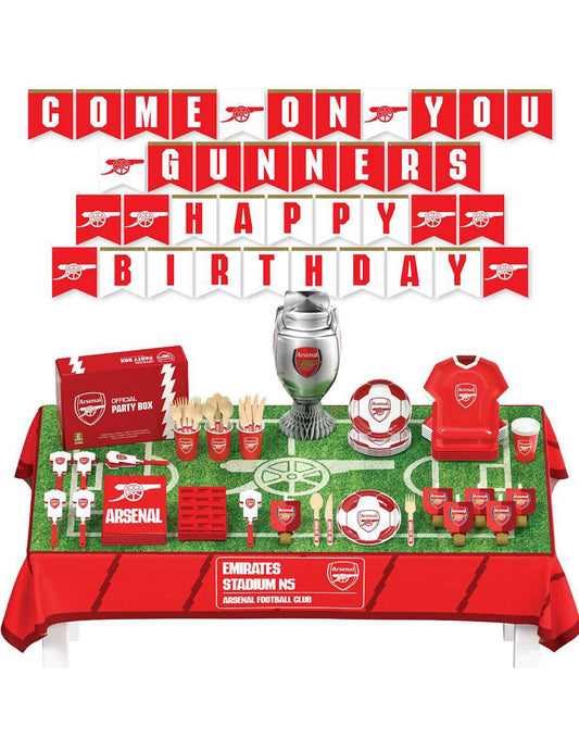 Kit de aniversário Arsenal Football Club 75 peças