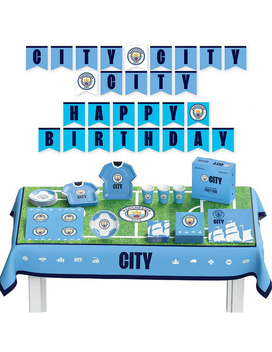 Kit de aniversário Manchester City Football Club 44 peças
