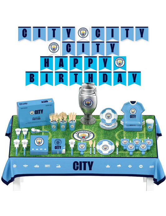 Kit de aniversário Manchester City Football Club 75 peças
