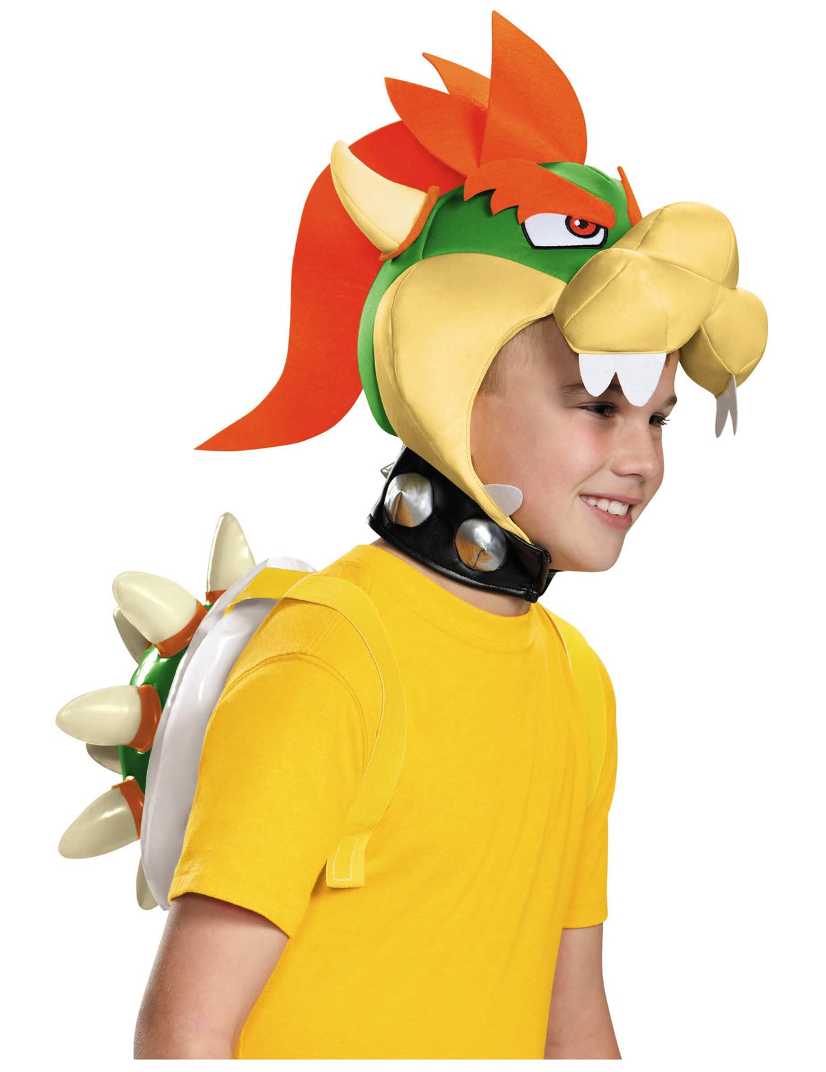 Kit Bowser Nintendo® para criança com adereço de carapaça e colar com pontas