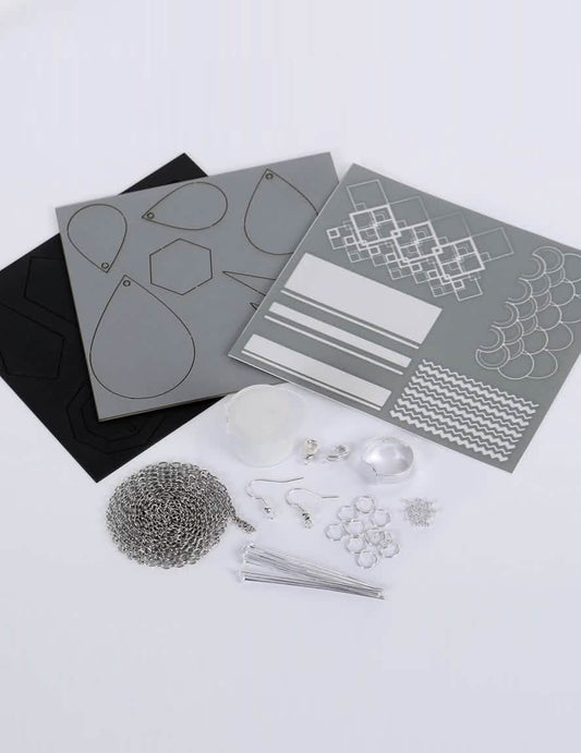 Détail du contenu du kit de création de bijoux parure chic