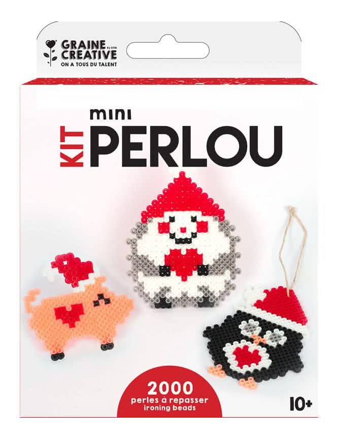 Kit de contas de engomar animal de natal para trabalhos manuais multicores com 2000 contas