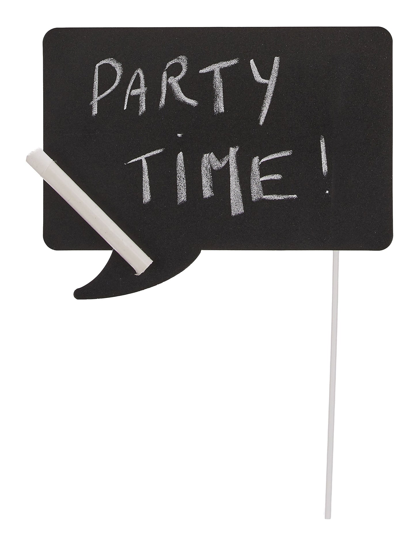 Inscription Party Time et craie sur une bulle du kit photobooth bulles personnalisables