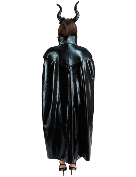 Kit rainha maléfica preto adulto